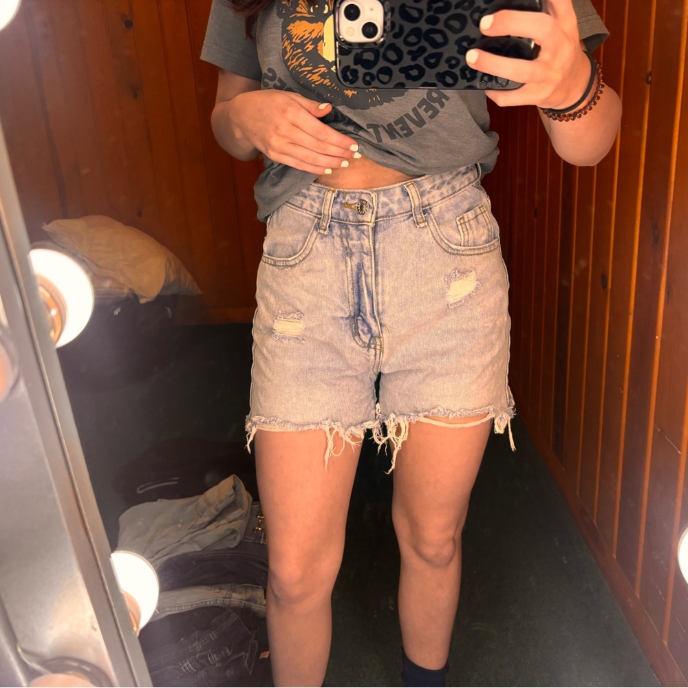 Women's Distressed Denim Shorts